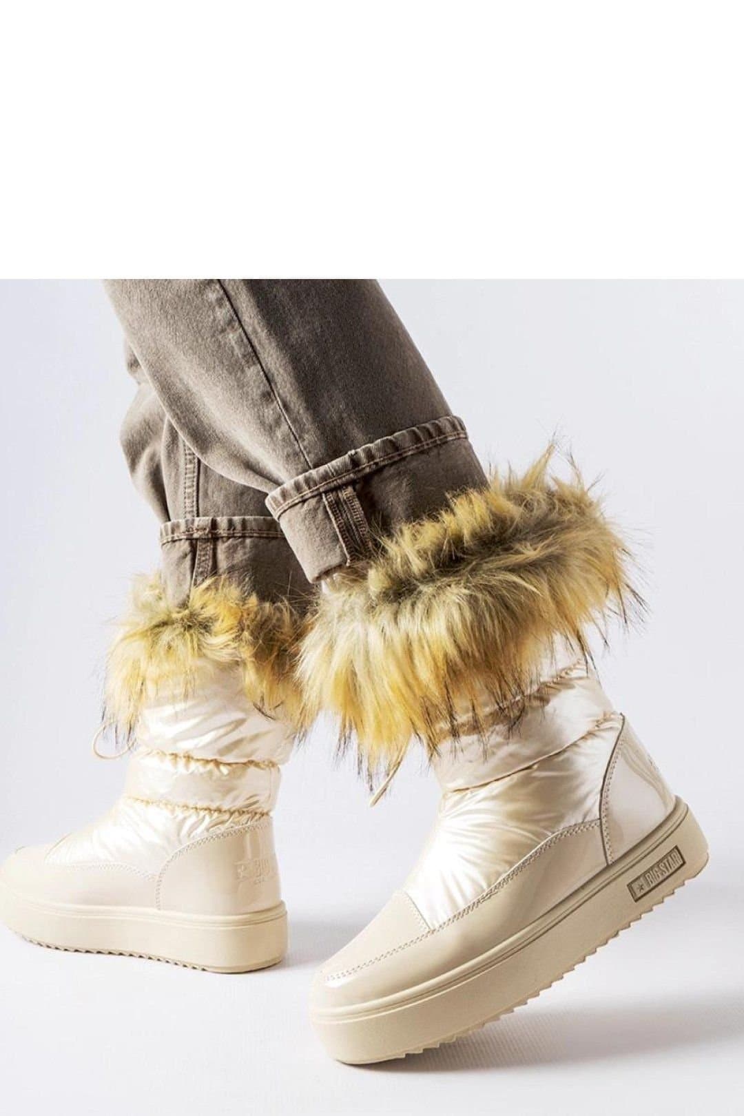 Love Lace Love Lace Women's Insulated Slip On Snow Boots with Waterproof Rubber Sole in Beige