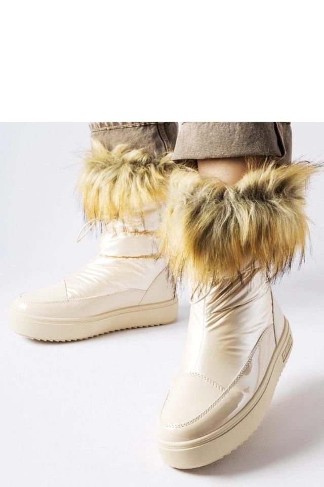 Love Lace Love Lace Women's Insulated Slip On Snow Boots with Waterproof Rubber Sole in Beige - 2