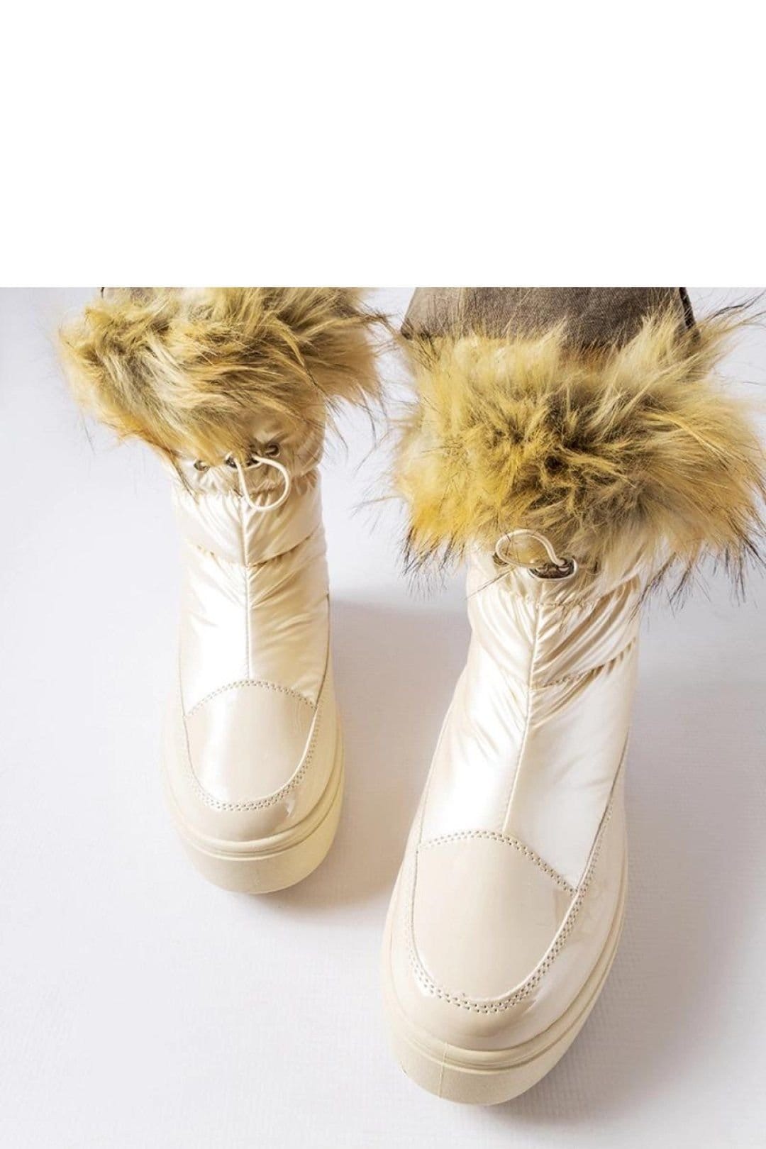 Love Lace Love Lace Women's Insulated Slip On Snow Boots with Waterproof Rubber Sole in Beige - 4