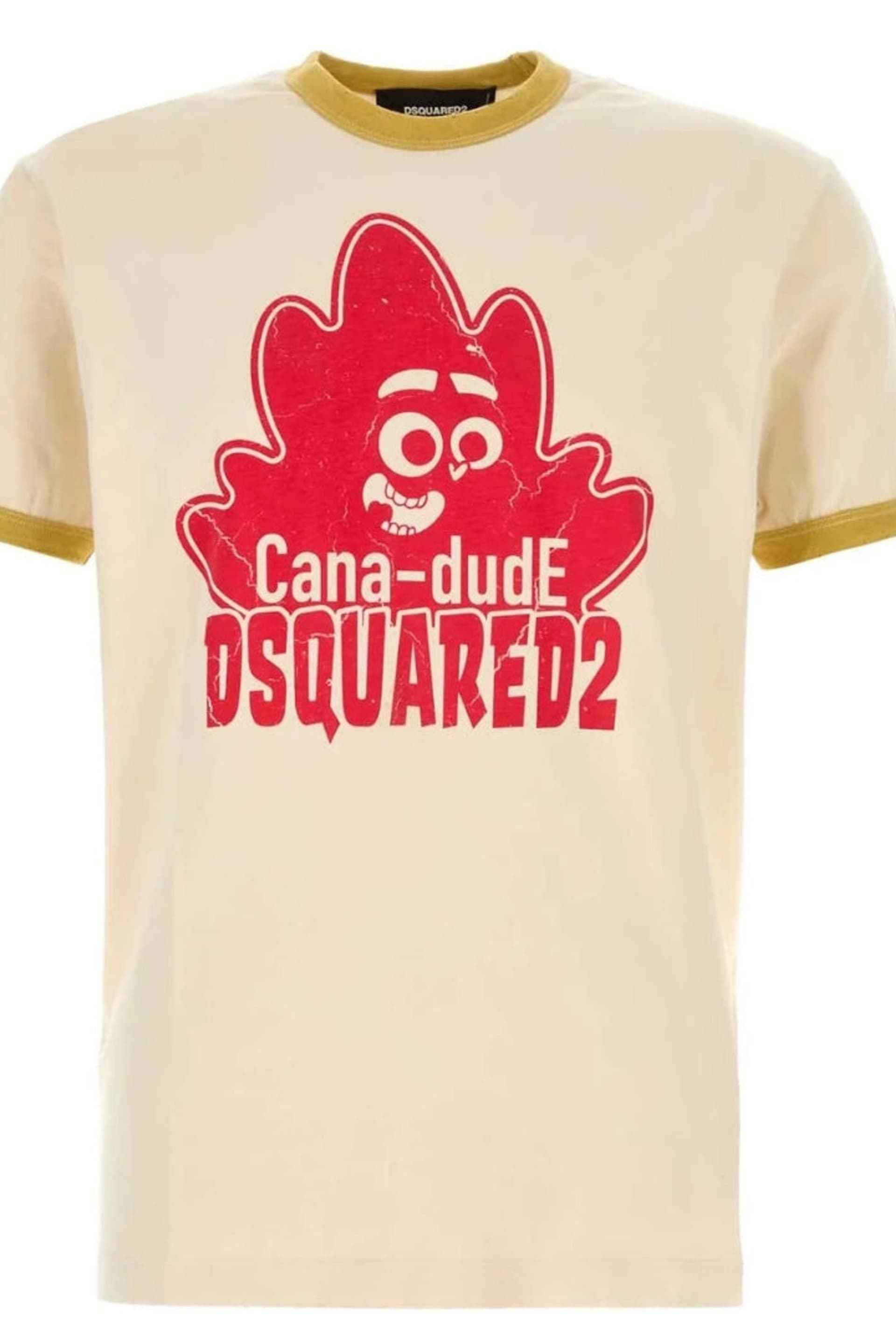 Dsquared2 Dsquared2 Men's Cana-dude Short Sleeve Round T-shirt in Cream