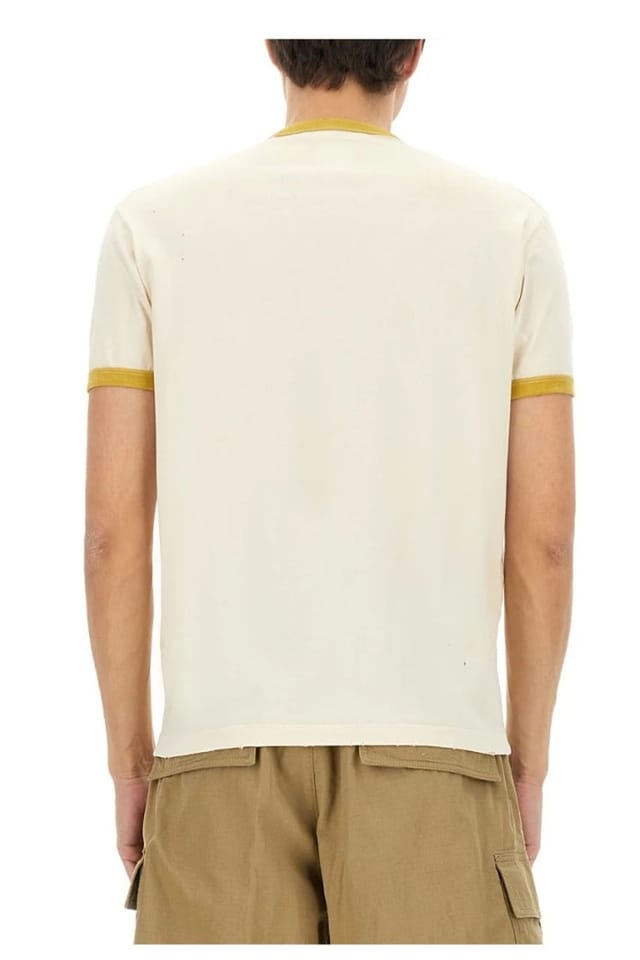 Dsquared2 Dsquared2 Men's Cana-dude Short Sleeve Round T-shirt in Cream - 2