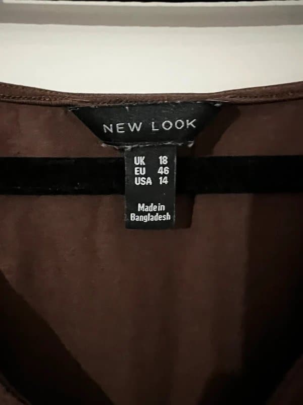 New Look Brown V Neck Bodysuit