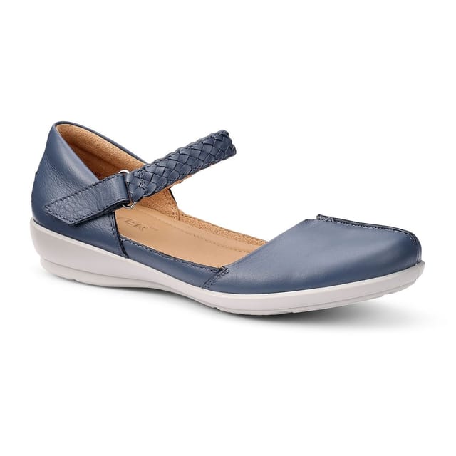 Hotter Hotter Women's Extra Wide 'Lake' Mary Janes in Mid Blue - 2