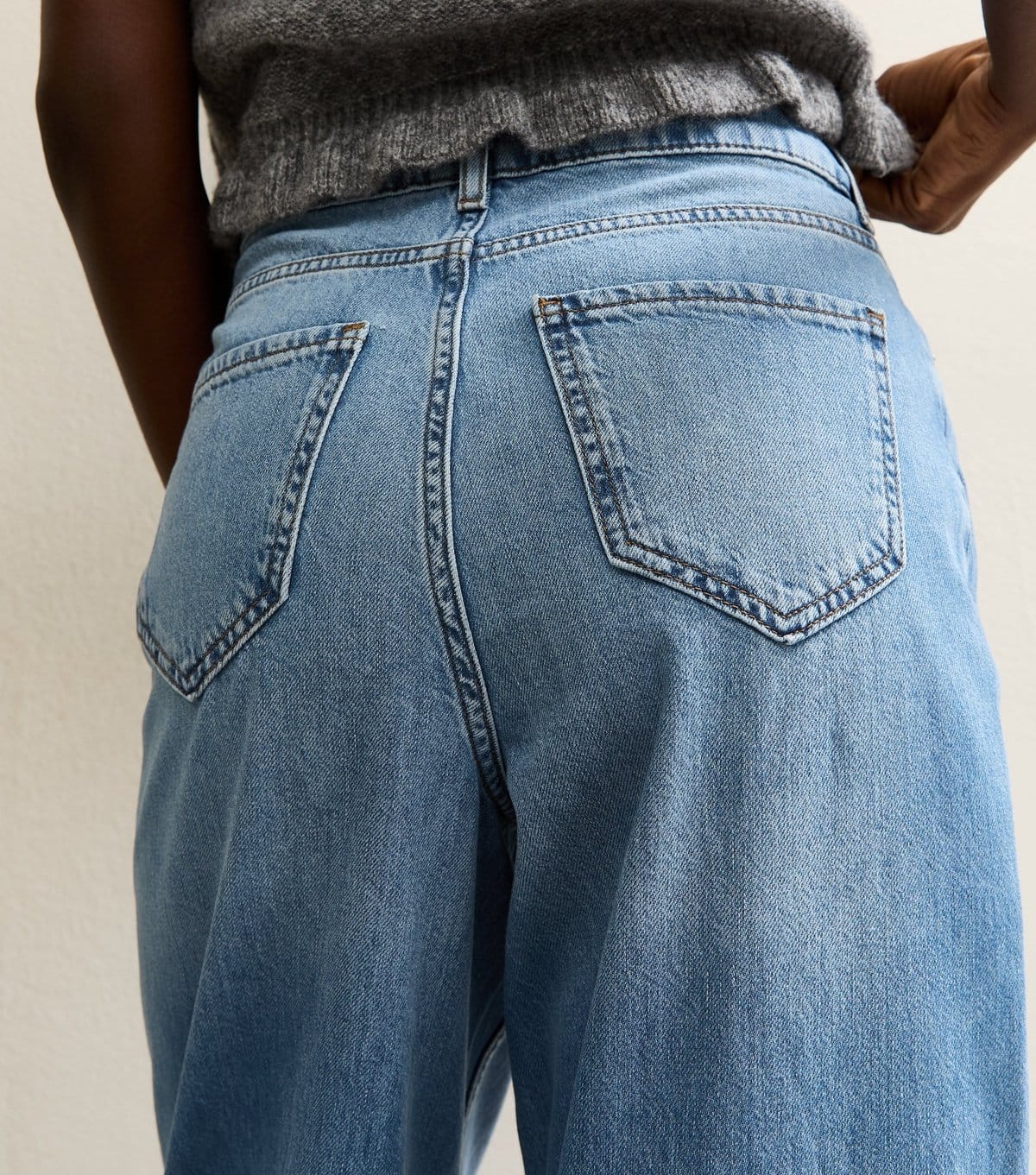 New Look Women's Tall Light Blue Bonnie Slouchy Wide Leg Jeans New Look - 4