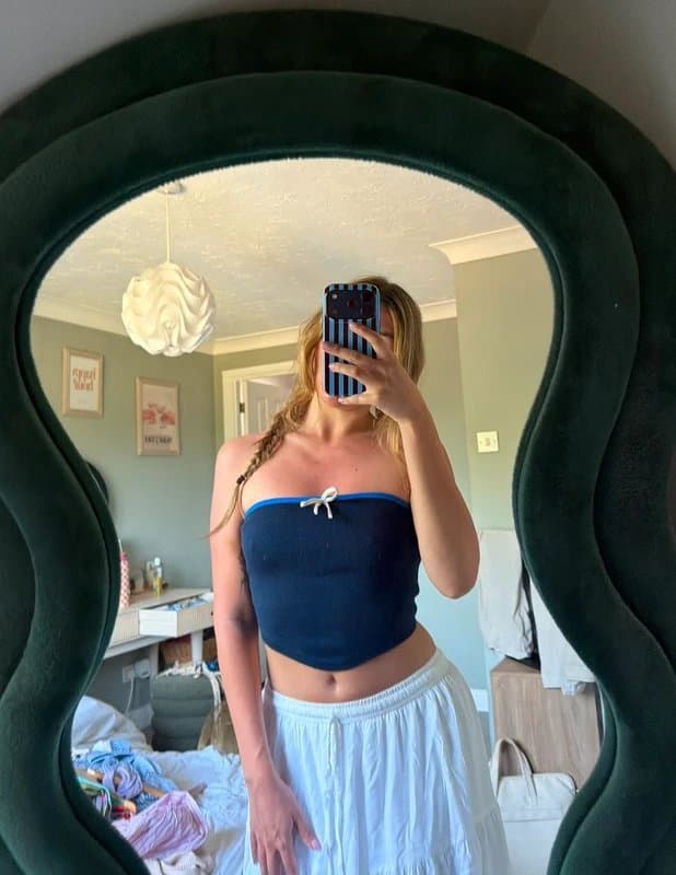 ASOS Design ASOS knitted blue bandeau