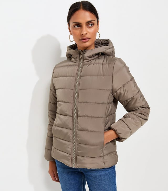 New Look Women's Mink Hooded Padded Jacket New Look - 2