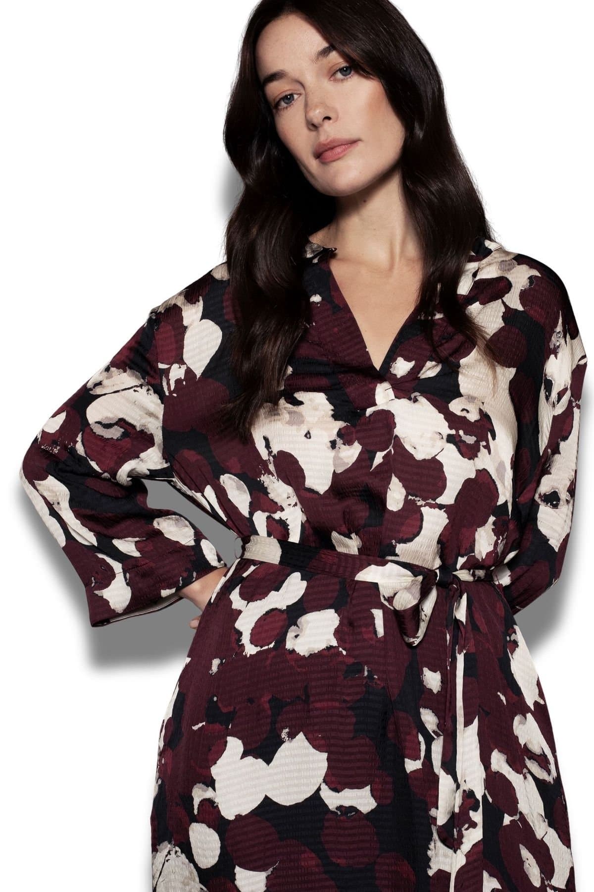 Celtic & Co Celtic & Co Women's Drape Dress in Burgundy