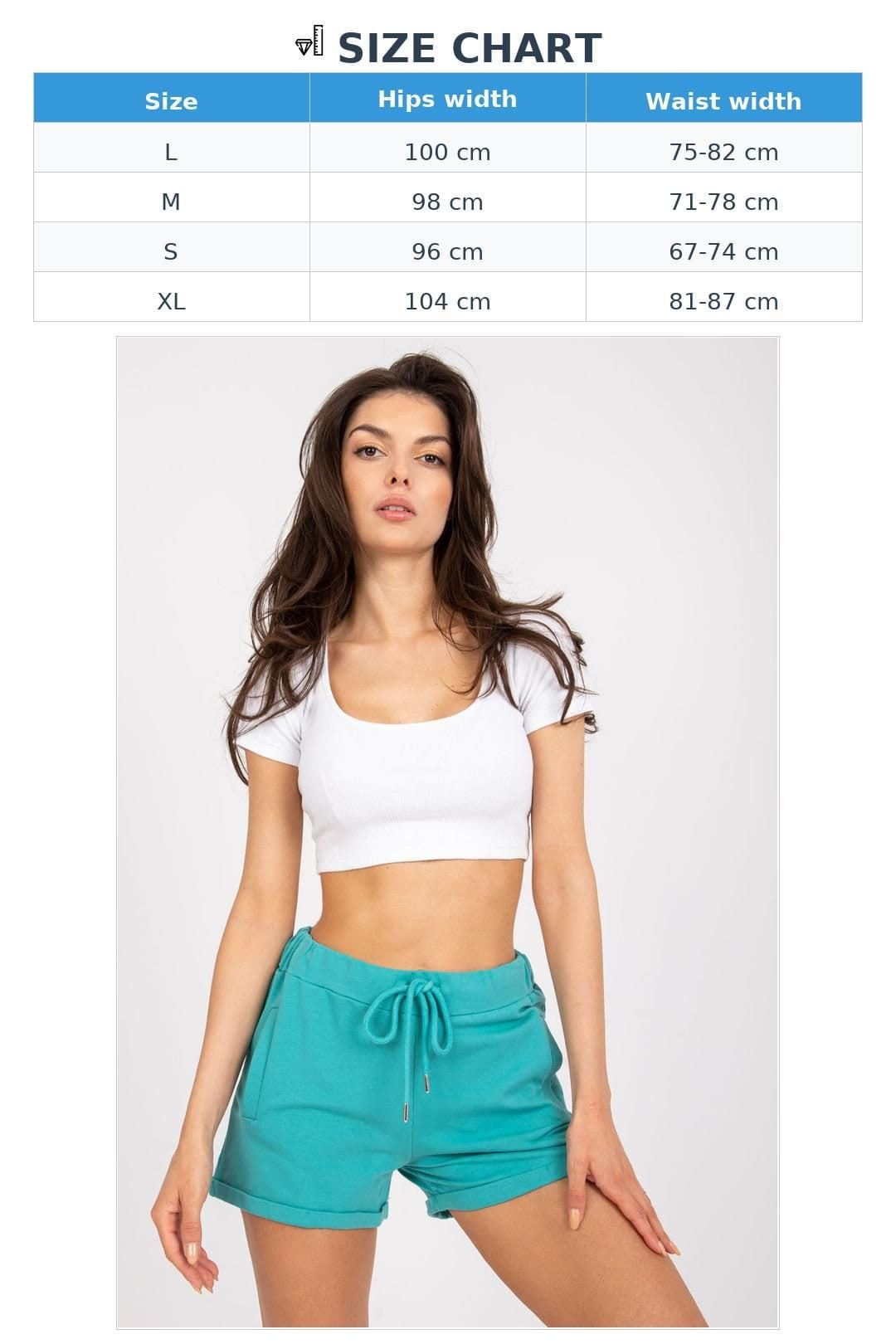 Love Lace Love Lace Women's Tie Waist Straight Cut Sweatshorts in Turquoise - 4