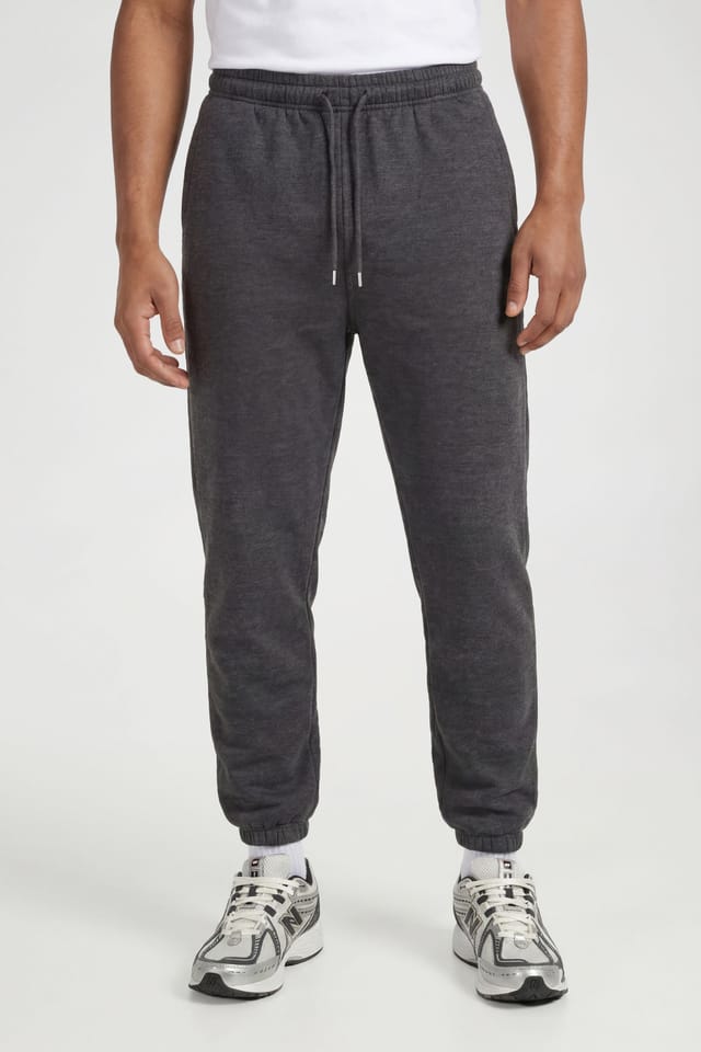 CICAY CICAY Men's Elastic Hem Joggers - Cotton Blend Tapered Fit in Charcoal - 2