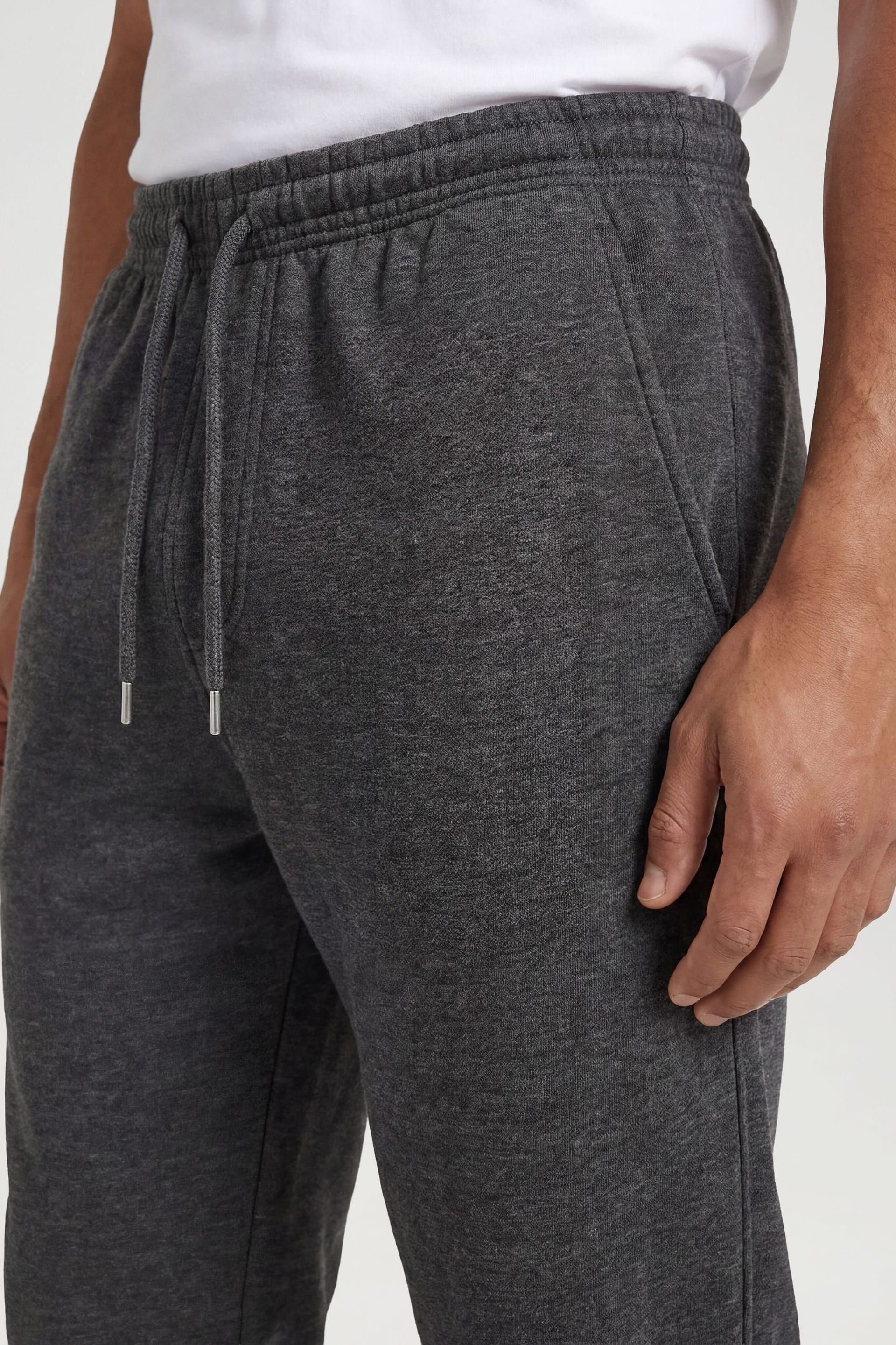 CICAY CICAY Men's Elastic Hem Joggers - Cotton Blend Tapered Fit in Charcoal - 4