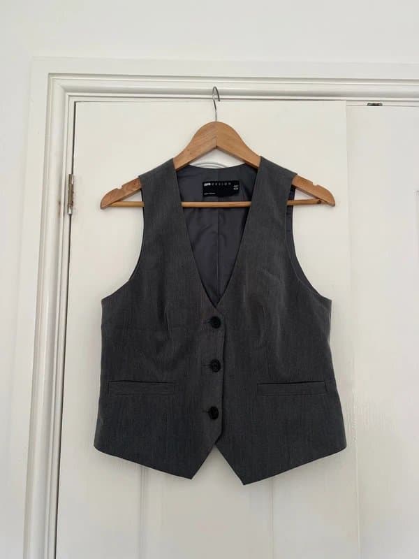 ASOS ASOS Waistcoat grey size 10