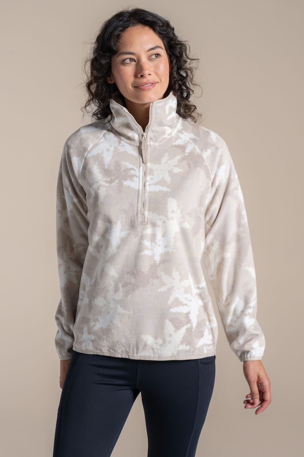 Craghoppers Craghoppers Women's National Trust Reedmace Half Zip Fleece in Light Khaki