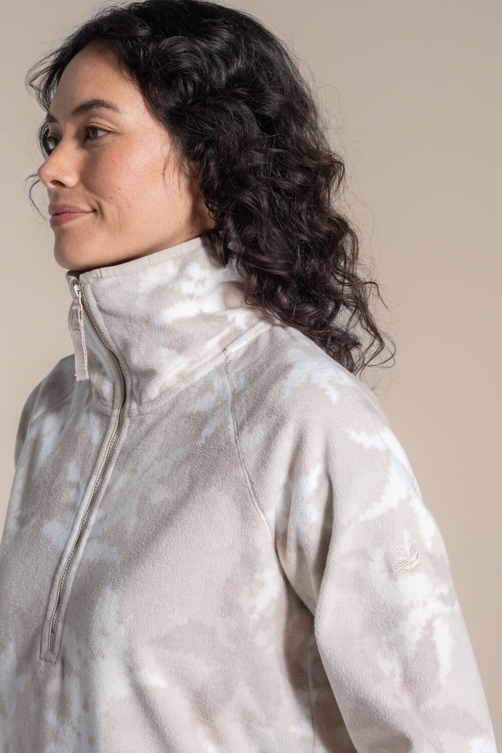 Craghoppers Craghoppers Women's National Trust Reedmace Half Zip Fleece in Light Khaki - 3