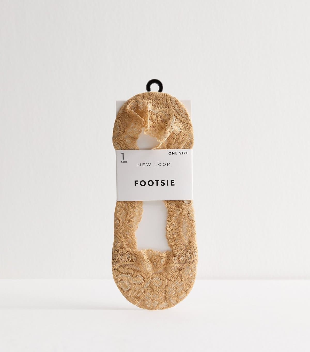 New Look Tan Lace Footsie Socks New Look