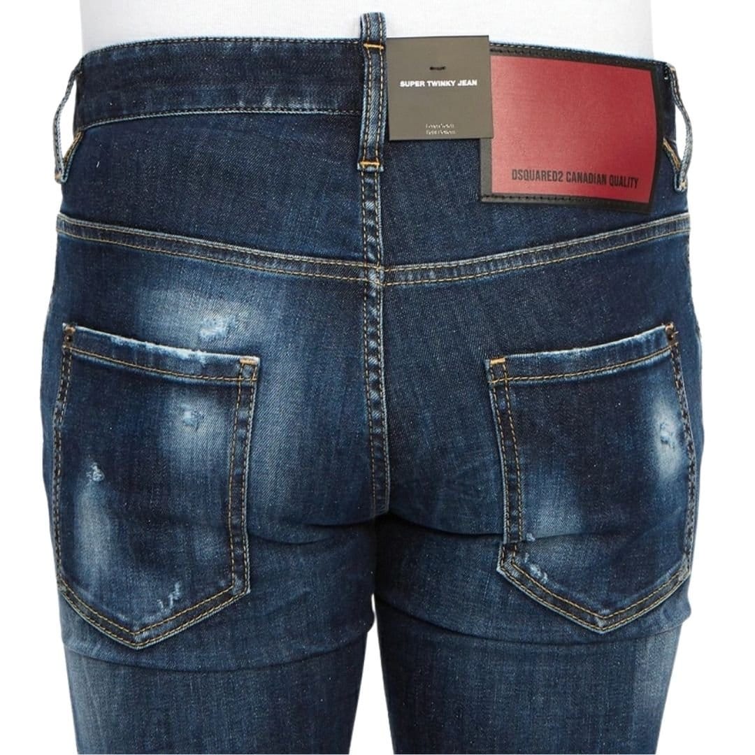 Dsquared2 Dsquared2 Men's Super Twinky Jean Plain Blue Jeans - 4
