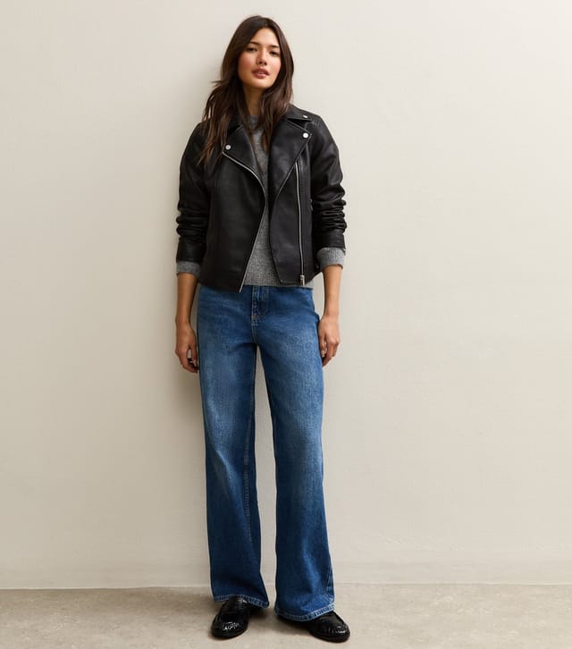 New Look Women's Black Faux Leather Biker Jacket New Look - 2