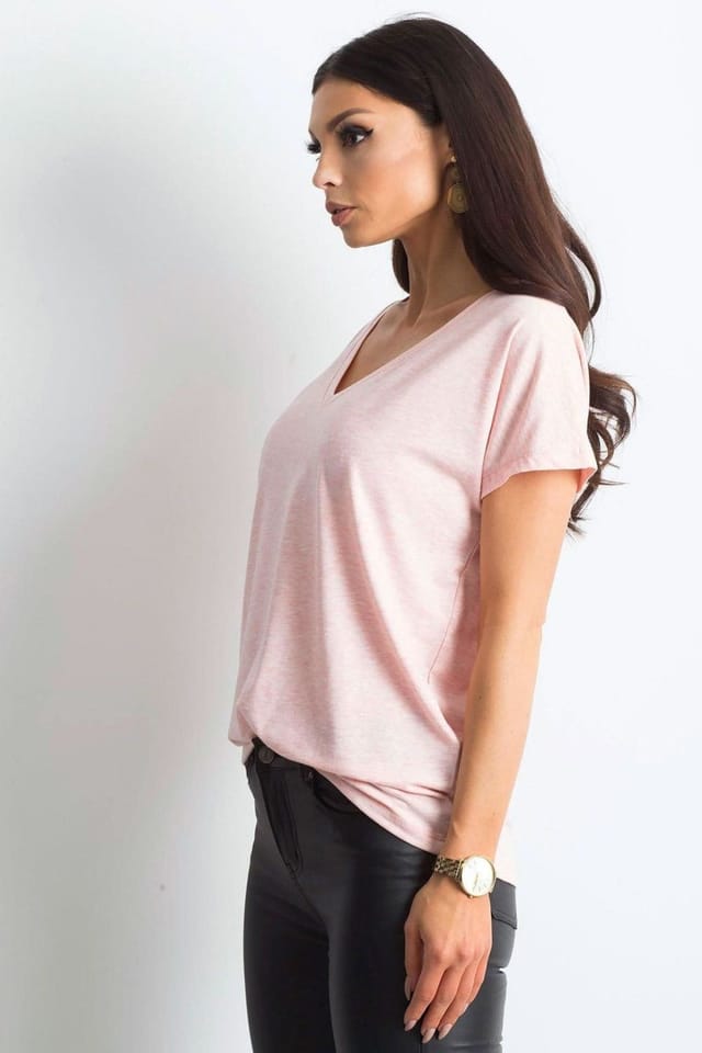Love Lace Love Lace Women's Everyday Heart Neck Short Sleeve T-Shirt in Pink - 2