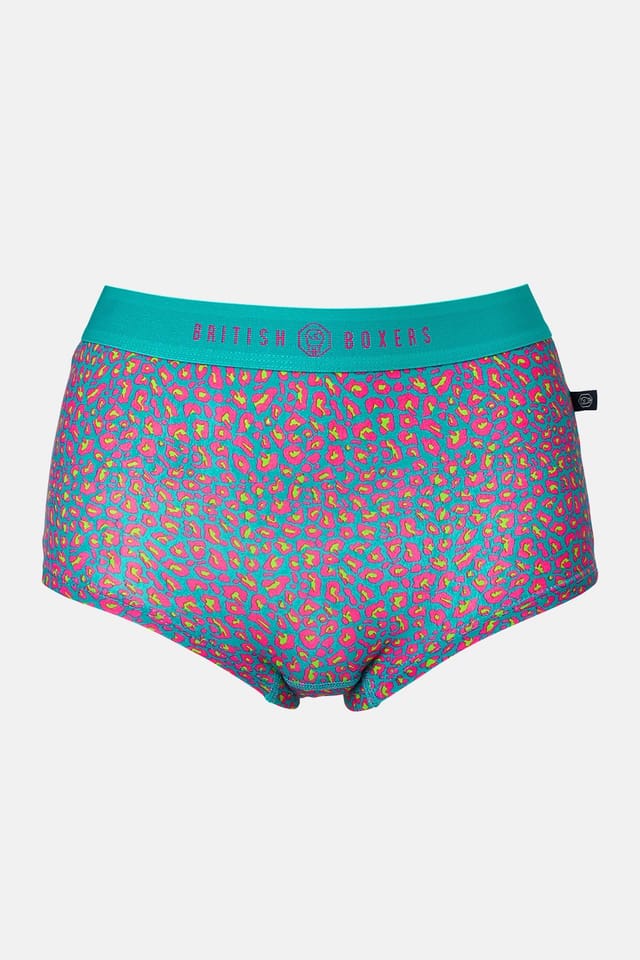 British Boxers British Boxers Women's Pack of Four "Wild Cat" Hipster Boxer Briefs - 2