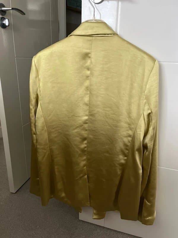 Bershka Bershka gold/green/yellow satin blazer
