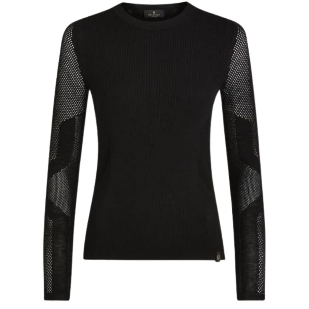 Belstaff Belstaff Women's Kai Crewneck Long Sleeve Black T-Shirt