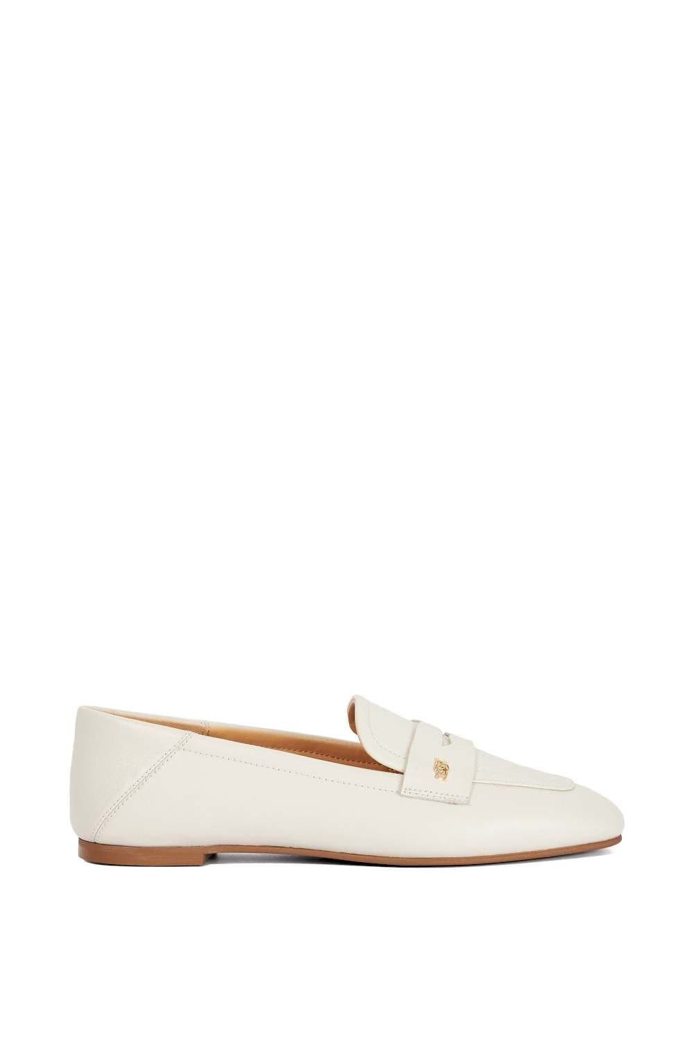 Dune London Dune London White Leather Penny Loafers