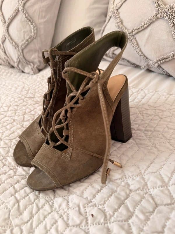 New Look New look khaki lace up heels size 5