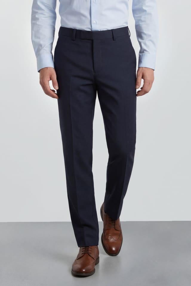 Burton 1904 Burton 1904 Men's Navy Half Elasticated Trousers - 2