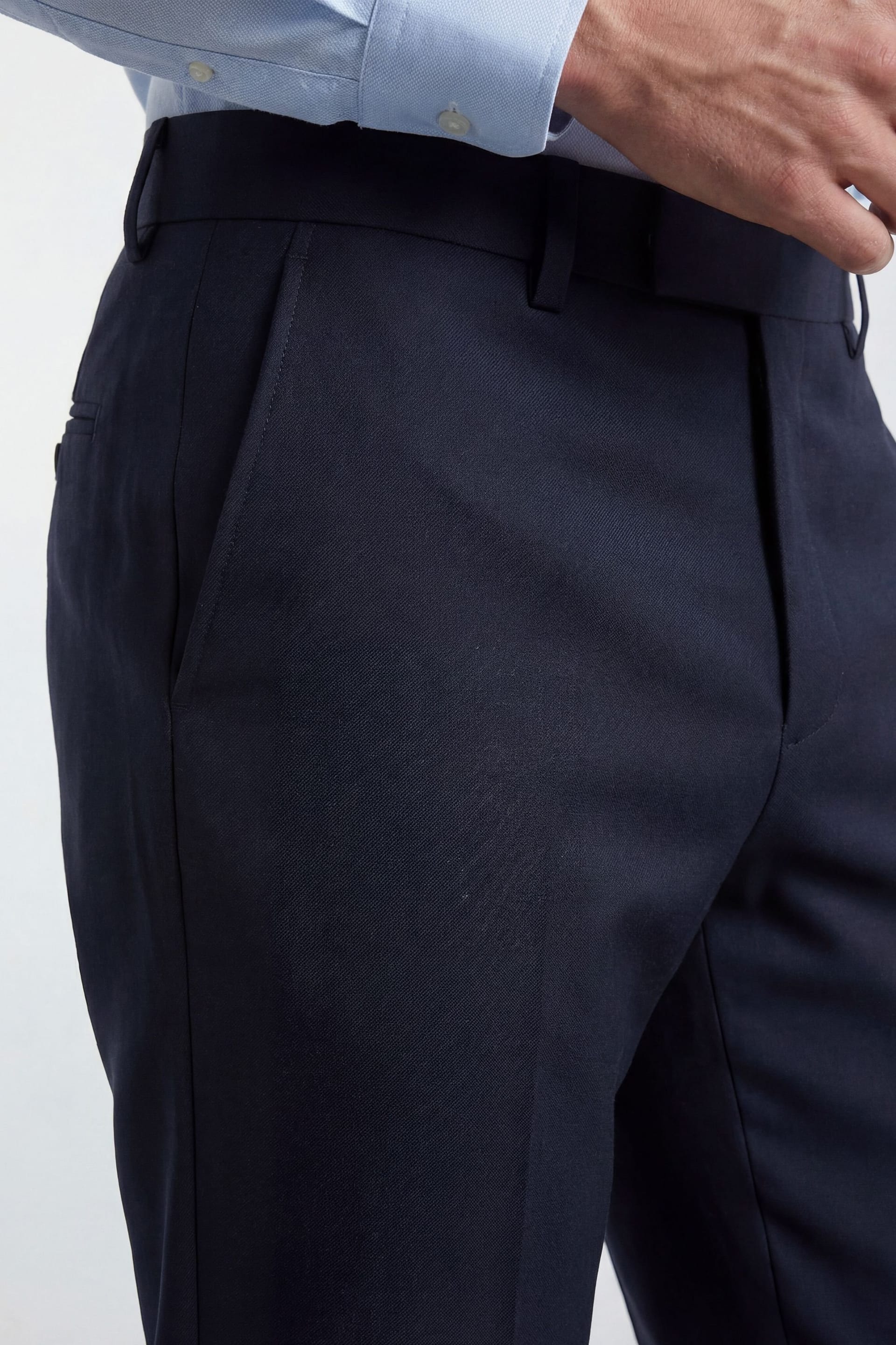 Burton 1904 Burton 1904 Men's Navy Half Elasticated Trousers - 4