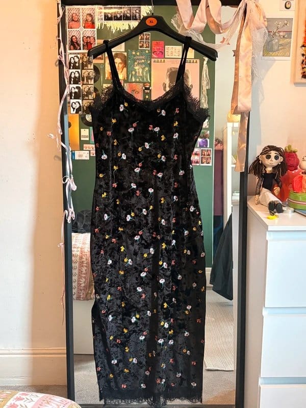 ASOS Maxi velvet embroidered dress - 1