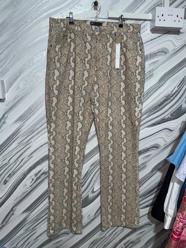 ASOS Design ASOS Design Snake Print Straight Leg Jeans | W34 L32