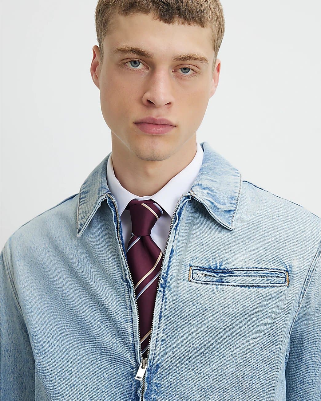 River Island Mens River Island Red Striped Tie