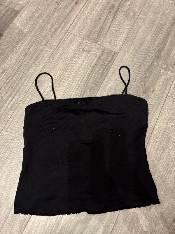 Bershka Black Spaghetti Strap Cami Top