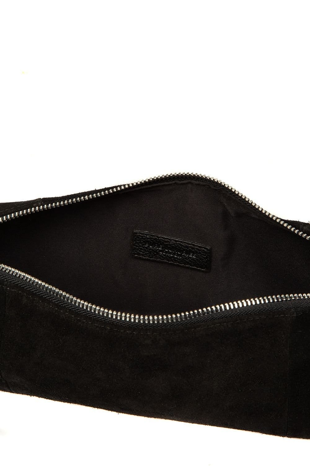 Pure Luxuries London Pure Luxuries London Women's 'Margot' Suede Mini Grab Bag in Black - 4