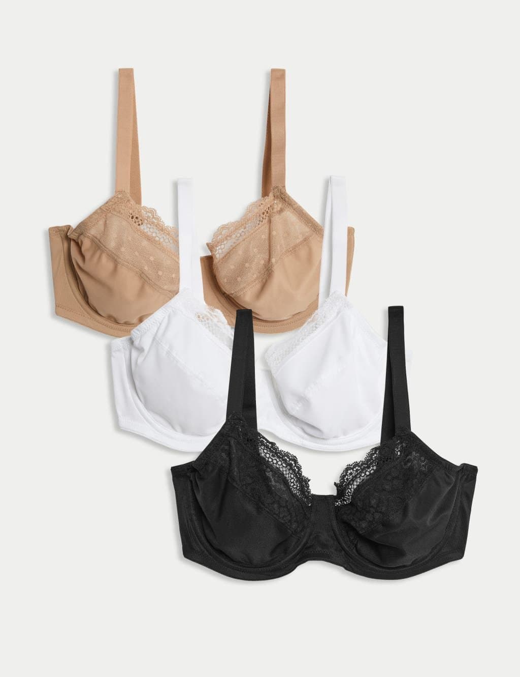 Marks & Spencer M&S Black Mix Minimiser Bras 3pk C-H