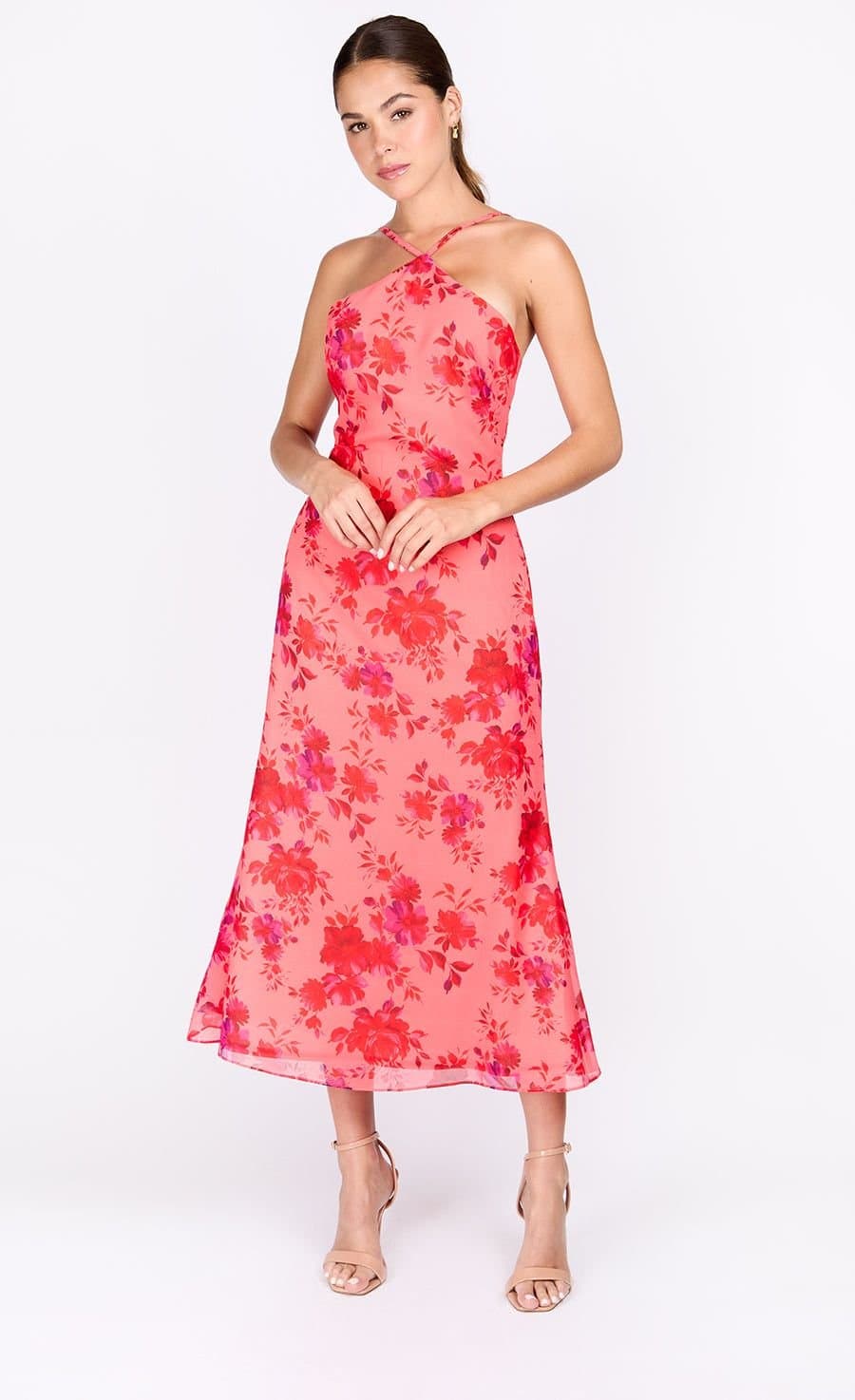 Little Mistress Little Mistress Women's iSKA Floral Print Midi Dress