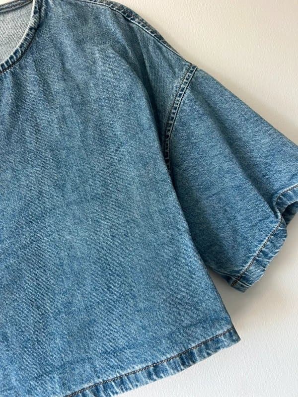 ASOS ASOS denim style cropped top t shirt