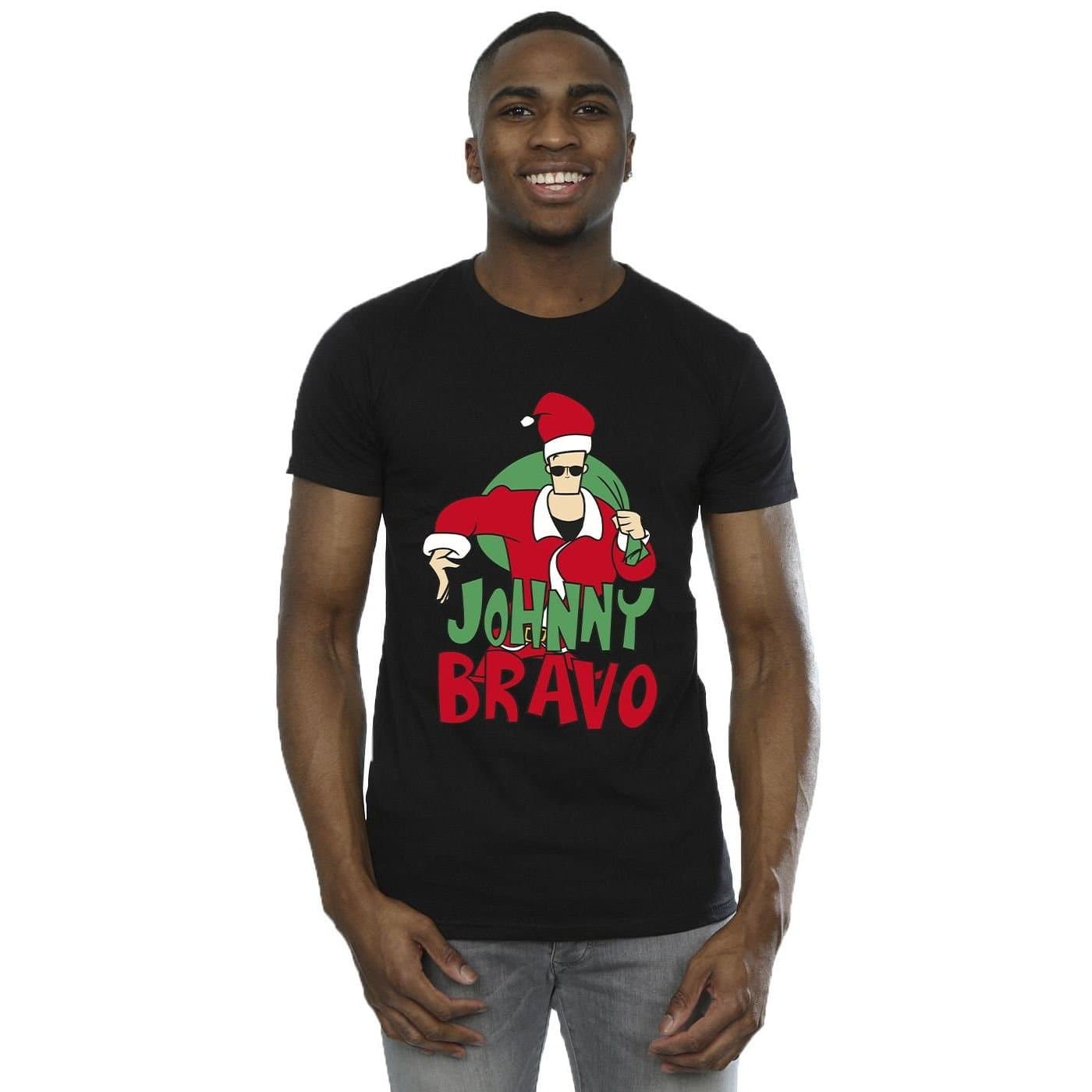 Johnny Bravo Johnny Bravo Men's Johnny Christmas T-Shirt in Black