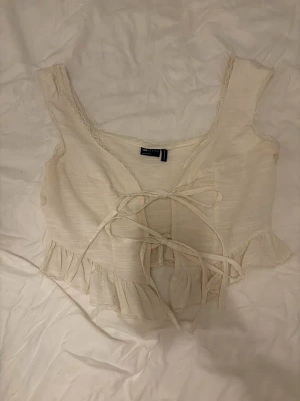 ASOS asos lace corset tie up top