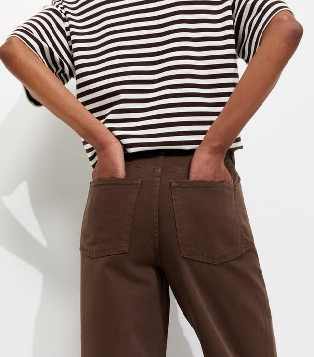 New Look Women's Brown Adalae High Waisted Wide Leg Jeans New Look - 3