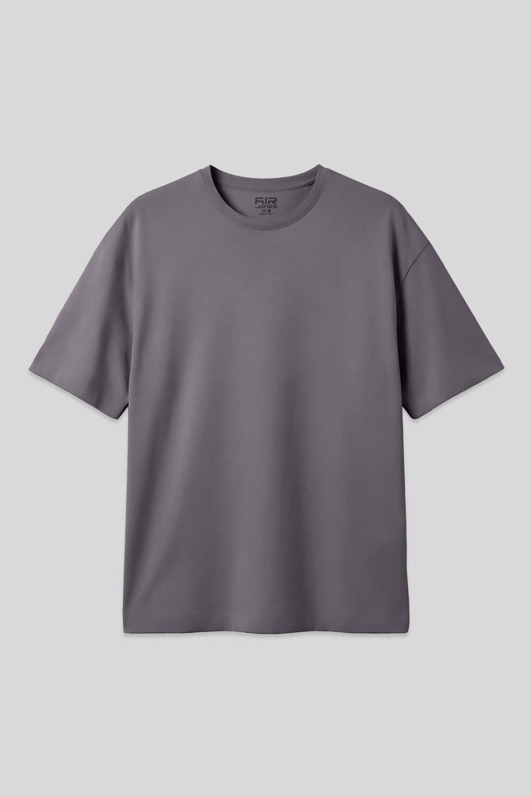 Tommy Life Tommy Life Men's Oversized Cotton Blend Crew Neck T-Shirt in Charcoal