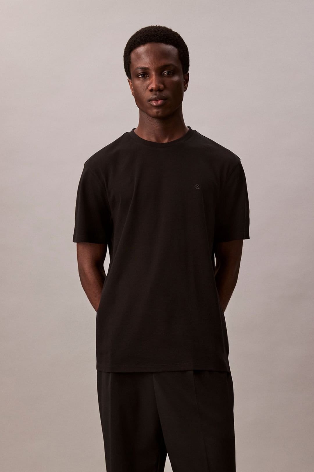 Calvin Klein Men's Black Supima Crewneck Tee