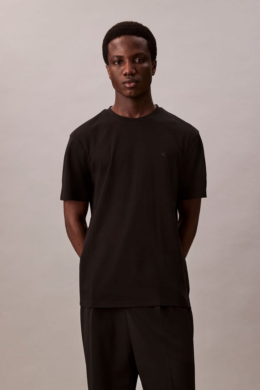 Calvin Klein Calvin Klein Men's SS Supima Chest Emb Crewneck Tee Black - 1