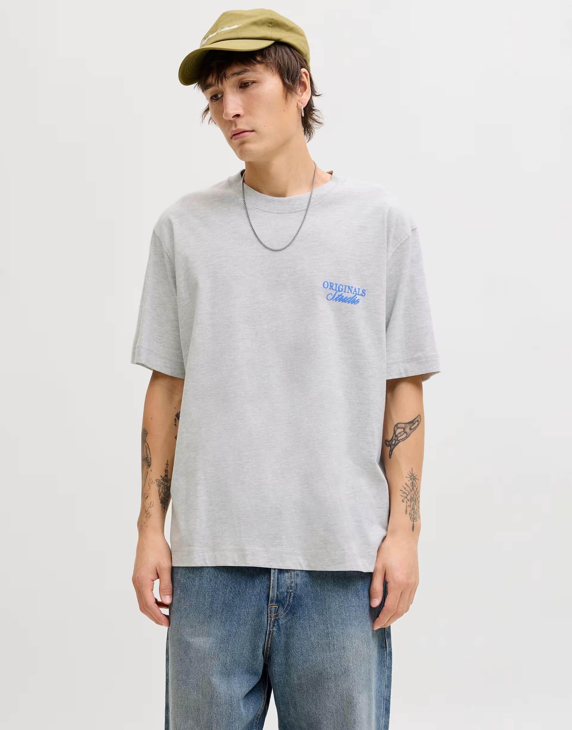 ASOS Jack & Jones T-shirt in antique white