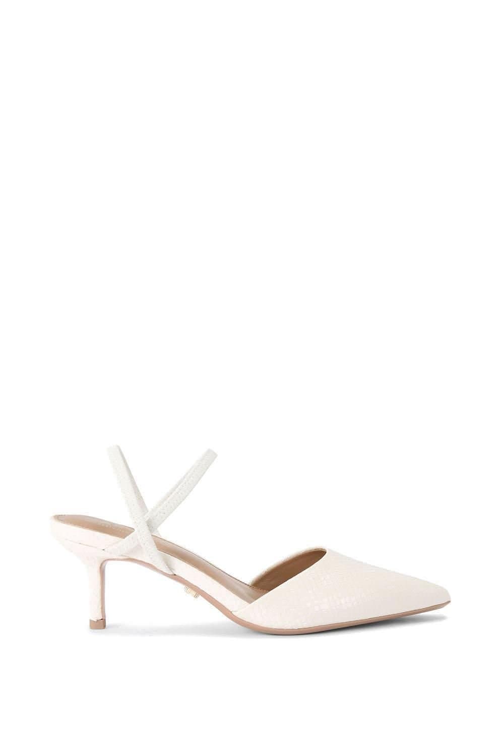 Carvela Carvela Cream Patent Lizard Leather Court Heels