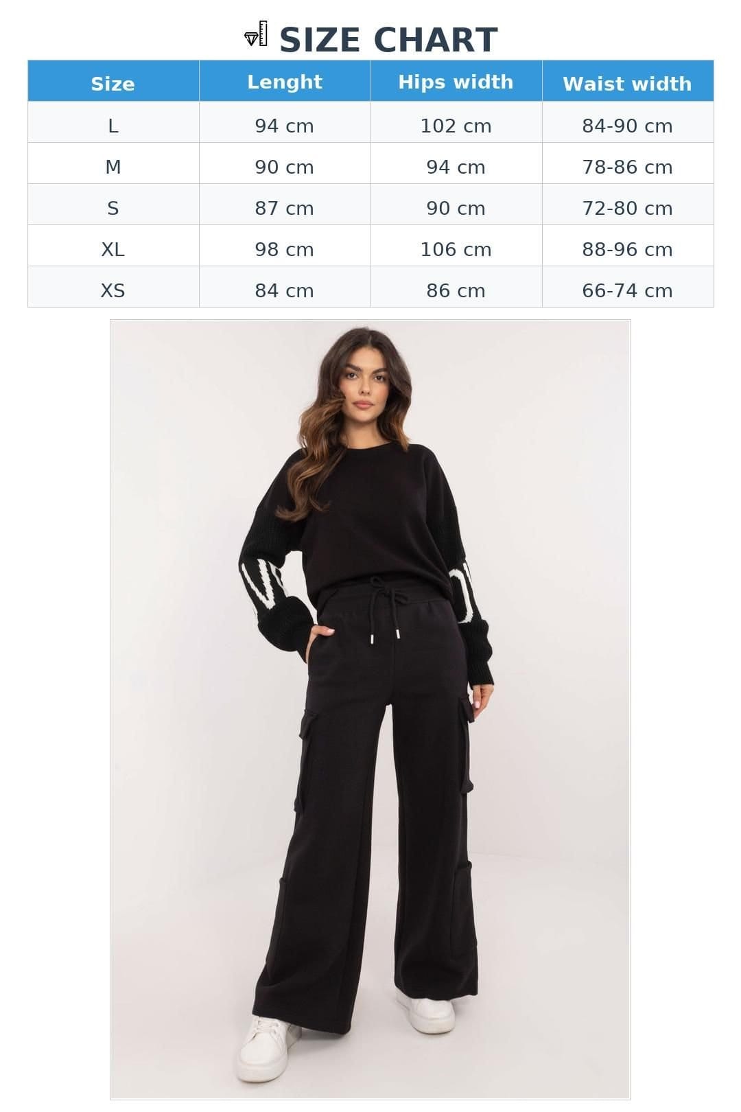 Love Lace Love Lace Women's Casual Cargo Sweatpants Tracksuit Trousers in Black - 4