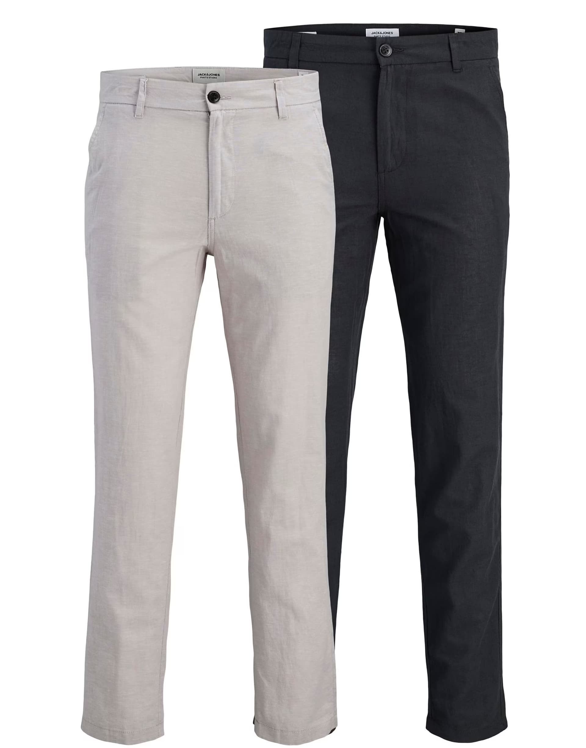 ASOS Jack & Jones Chino trousers 2 pack in black & grey