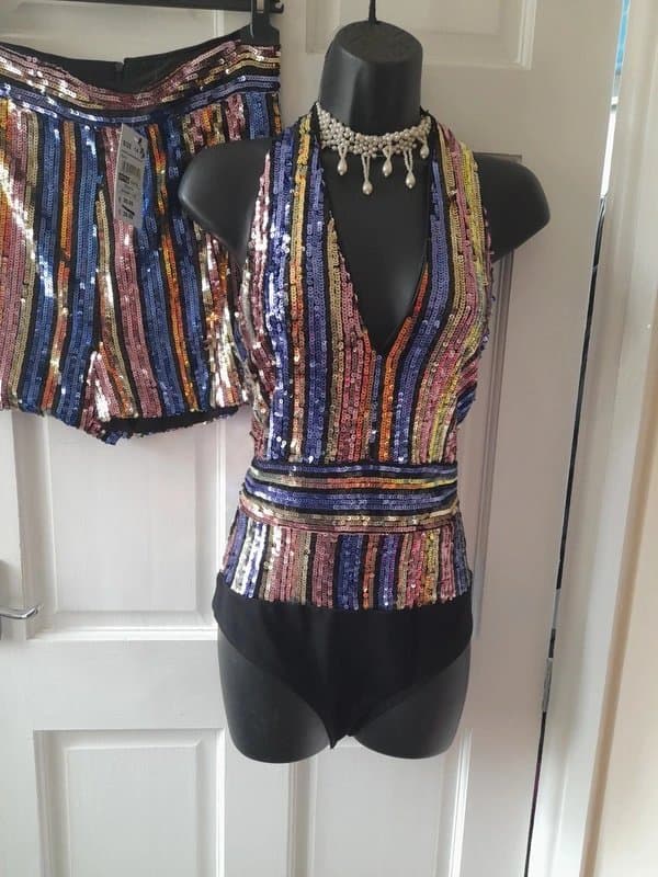 Quiz Quiz Sequin co - ord shorts and bodysuit incase you don't want a jumpsuit