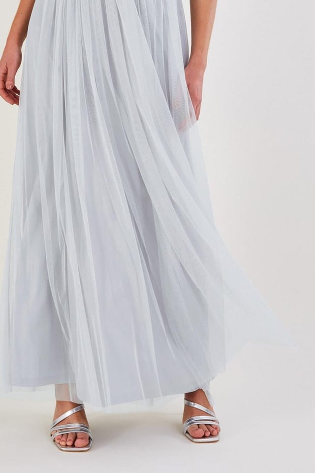 Monsoon Monsoon Women's 'Anne' Mesh Maxi Dress in Silver - 3