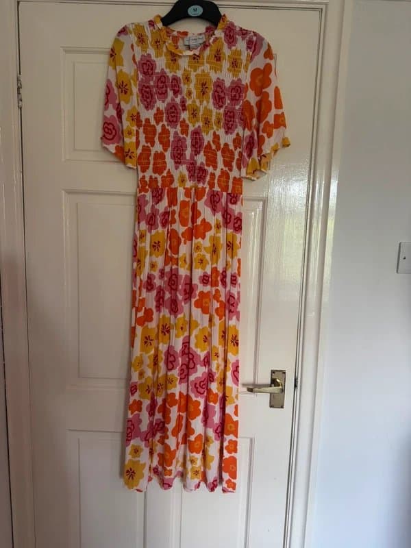 Never Fully Dressed Never Fully Dressed Floral Yellow, Orange, Pink Maxi Dress Size 10