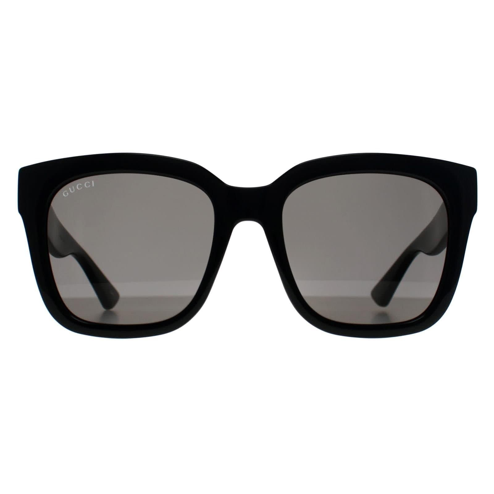 Gucci Gucci Women's Square Shiny Black Dark Grey GG1338S